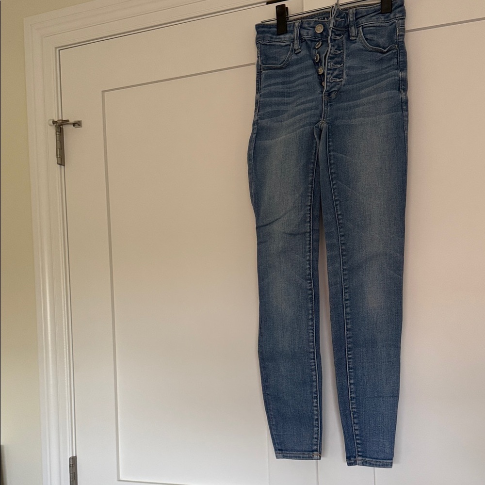 American Eagle Outfitters High Rise Light Blue Jeans